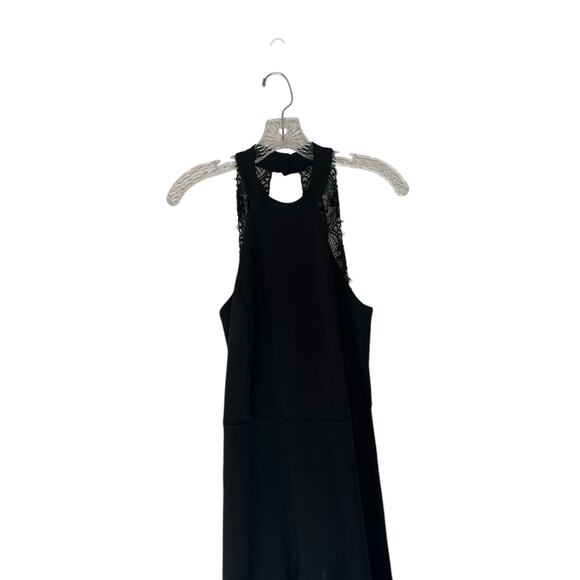 Lulus Black Halter‎ Lace Date Night Night Out Dressy Straight Leg Jumpsuit Large - Picture 3 of 10